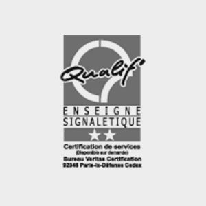 Visotec unidad industrial Lenoir Services de Lyon Francia Certificación Qualif Rótulo Señalética