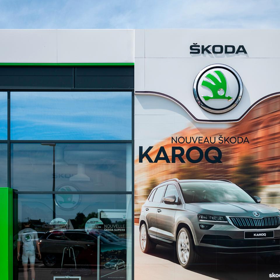 The new SKODA identity, between signage and architecture